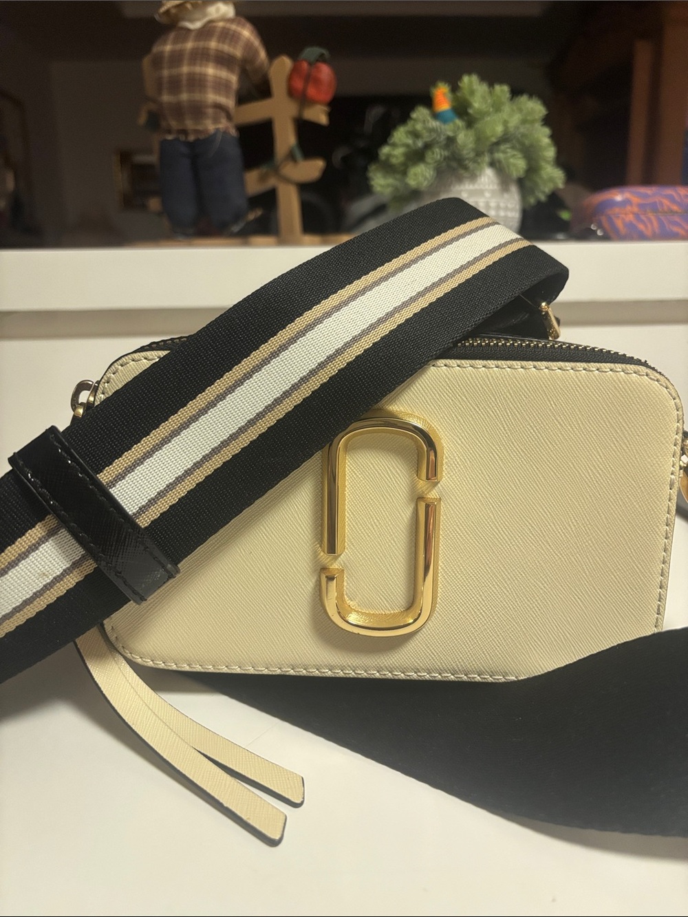 Marc Jacobs Snap Shot Camera Bag with Gold Hardware & Guitar Strap